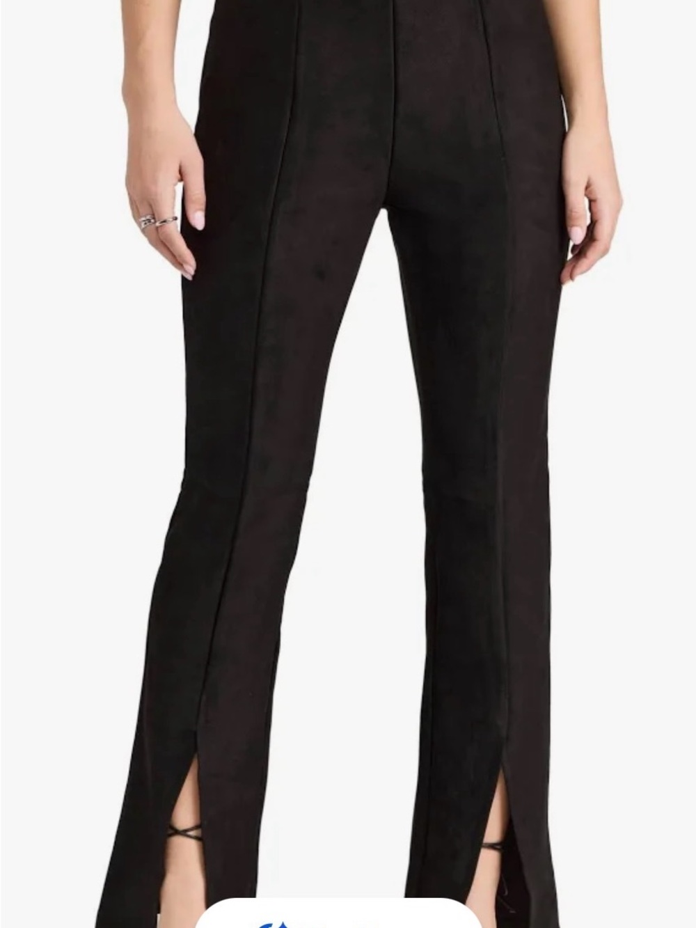 Commando Black Split-Hem Bootcut Ponte Pants